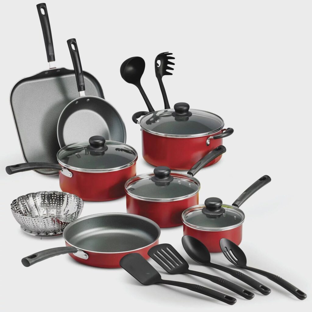 18-Piece Complete Kitchen Nonstick Cookware Set - $75.95