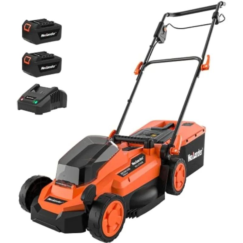 20V Cordless 13″ Electric Lawn Mower with Brushless Motor & Dual Batteries