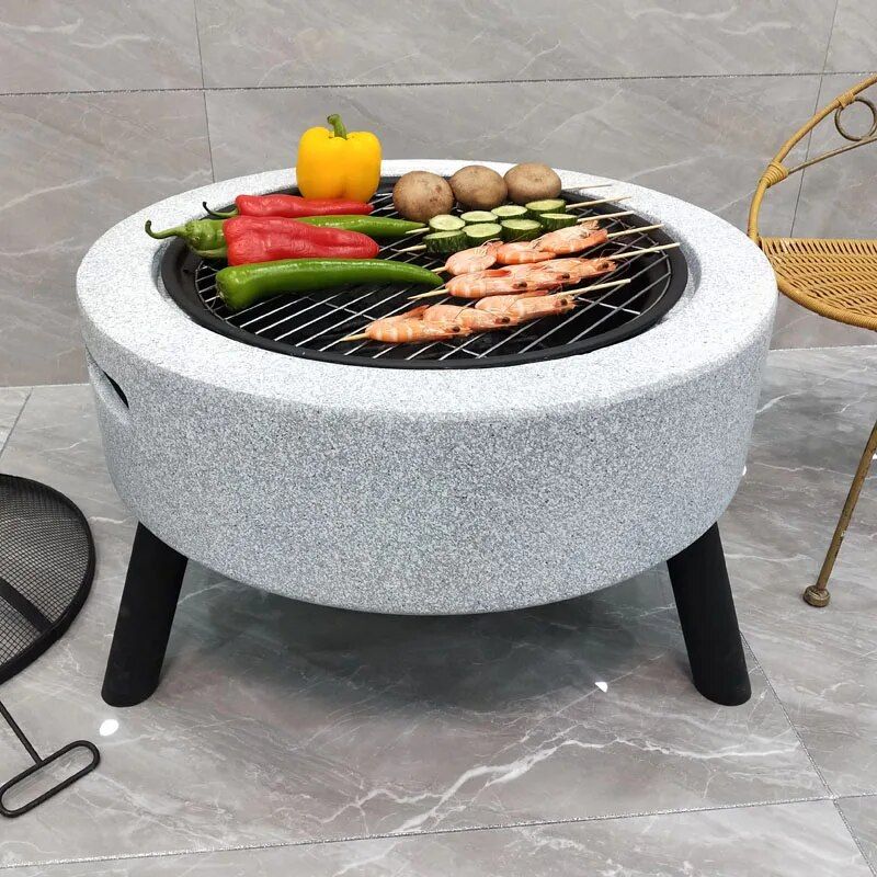 Versatile Electric Indoor/Outdoor Korean BBQ Grill & Firepit – Stainless Steel Portable Grill 