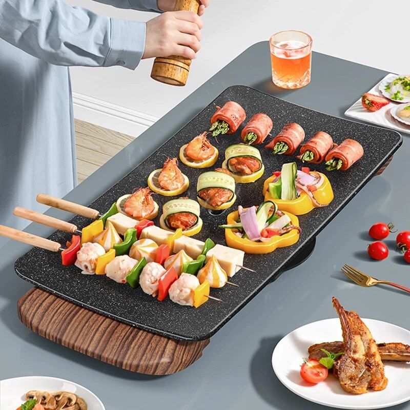 High-Capacity Indoor/Outdoor Electric BBQ Grill – Versatile & Portable - US $1,399.99