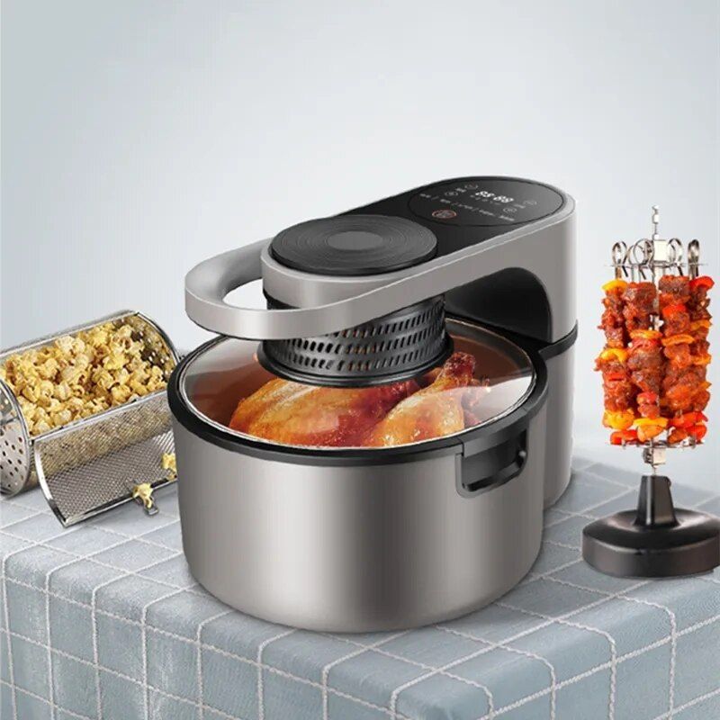 Versatile Air Fryer & Smart Baking Oven – 8L Multi-Function Electric Cooking Pot with BBQ Grill Rack - US $1,589.99.